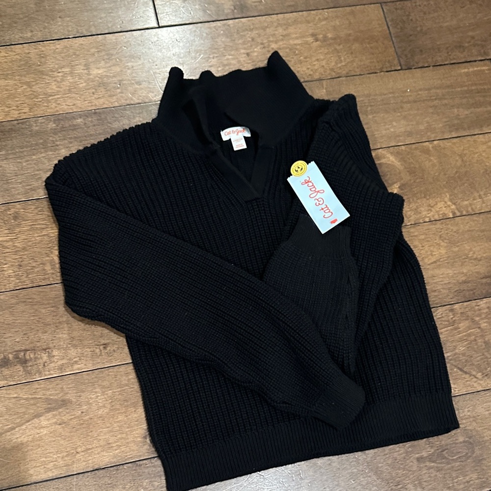 Cat & Jack Black V-Neck Sweater